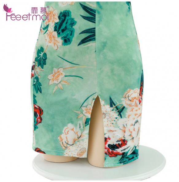 FEE ET MOI Lace Cheongsam Lingerie (Green)
